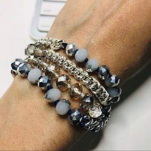 Bead + Chain Multi-Wrap Bracelet